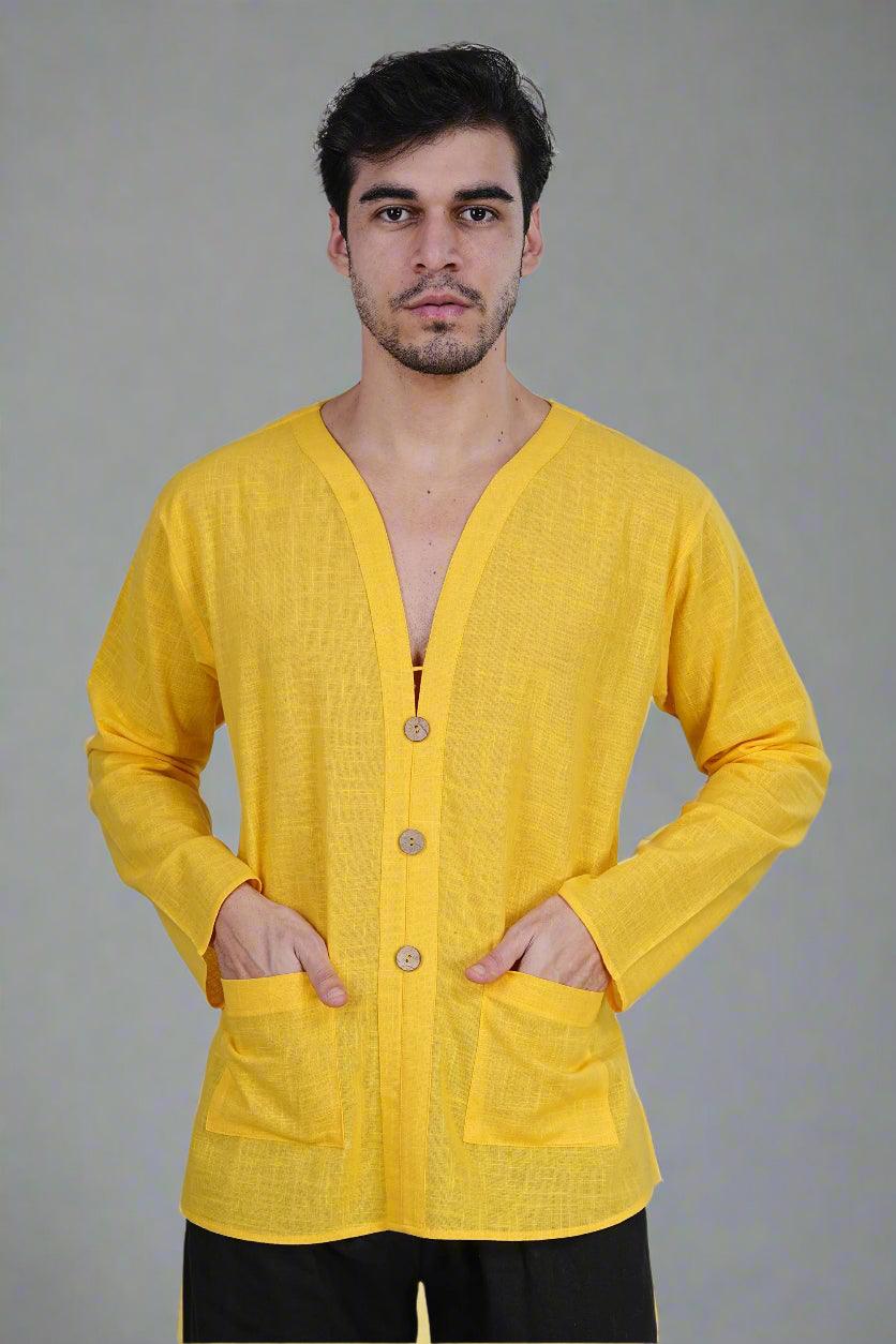 Yellow Elegance Kurta - Nirmal Online