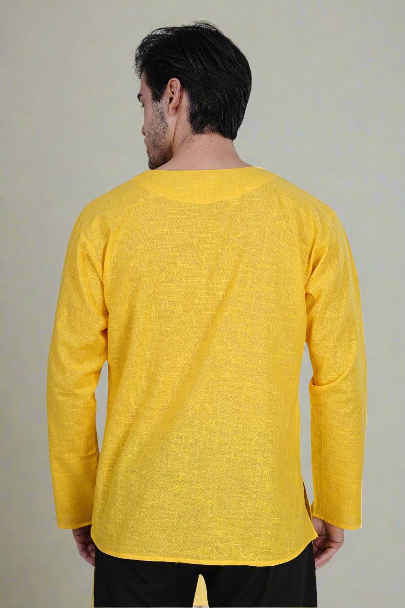 Yellow Elegance Kurta - Nirmal Online