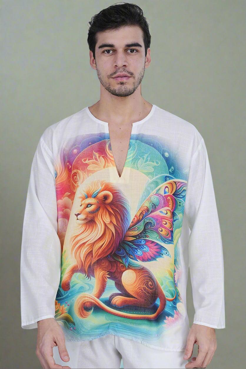 Enchanted Lion Kurta - Nirmal Online