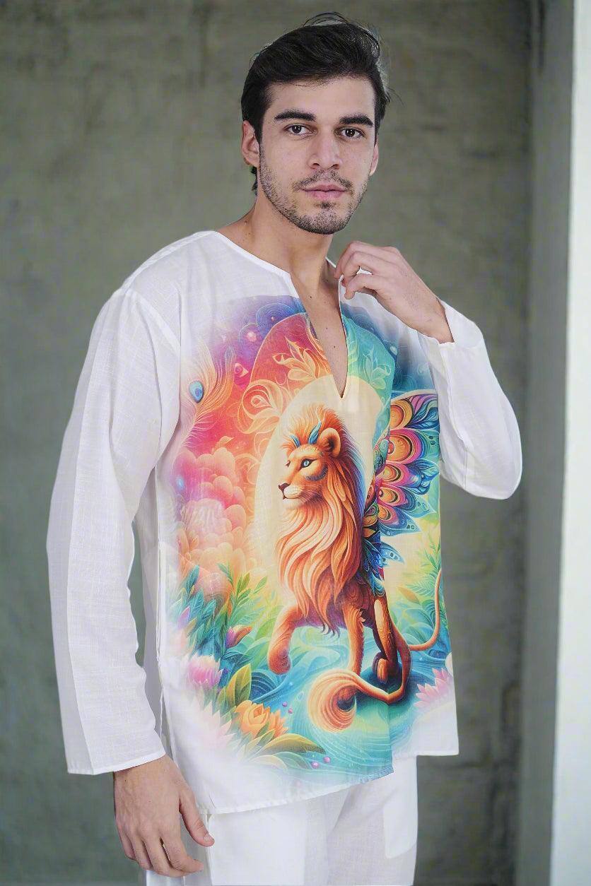 Enchanted Lion Kurta - Nirmal Online