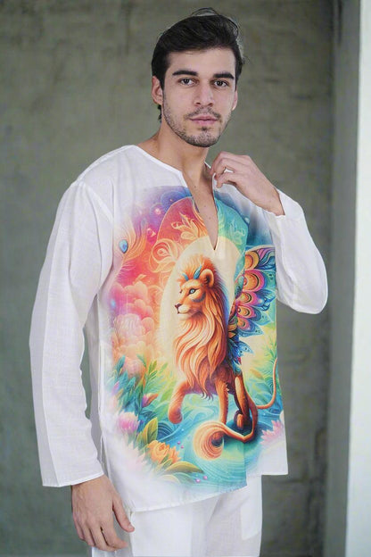 Enchanted Lion Kurta - Nirmal Online