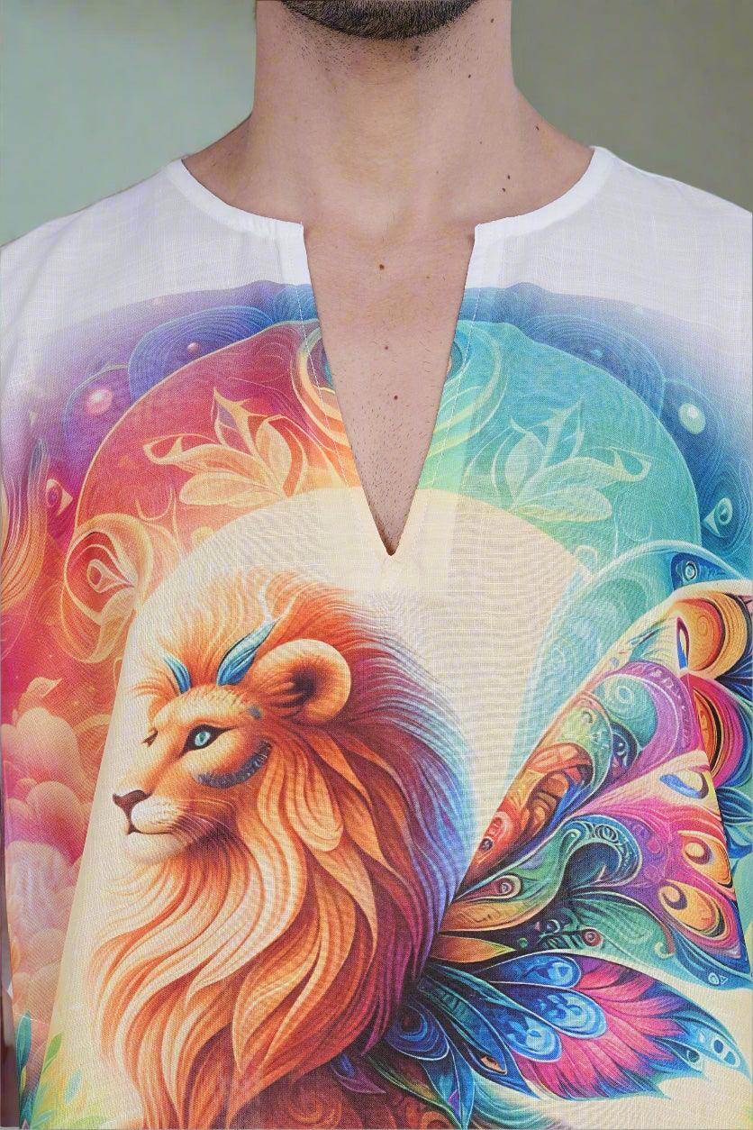 Enchanted Lion Kurta - Nirmal Online