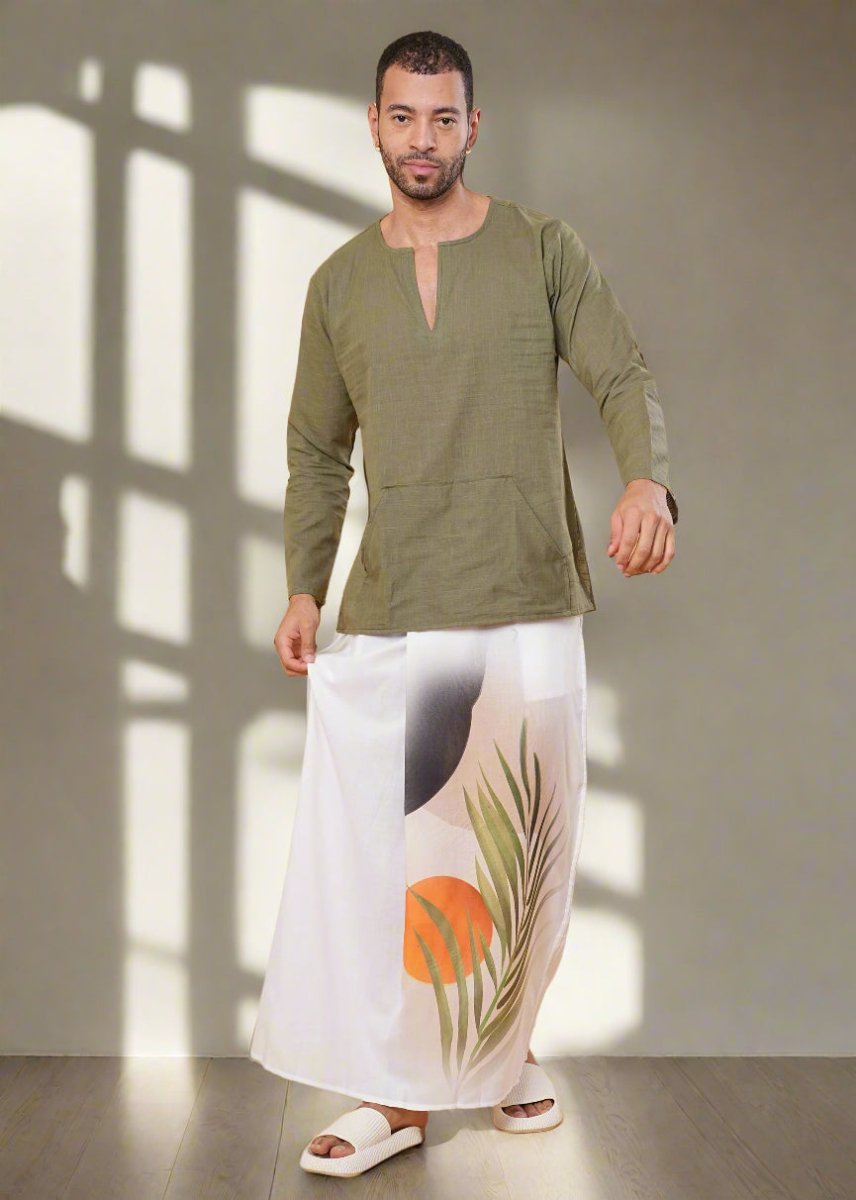 Men Sun & Leaf Wrap Pajamalungi