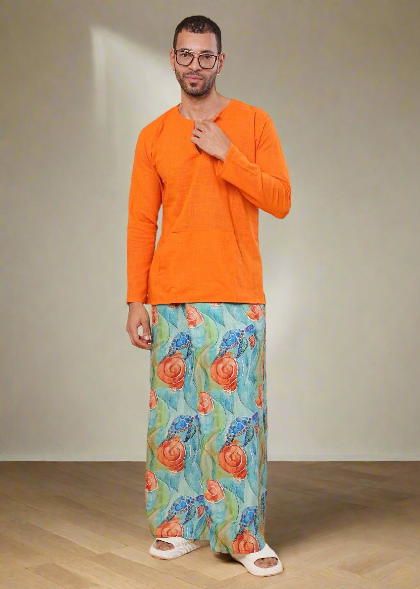 Men Tortoise Print Pajamalungi