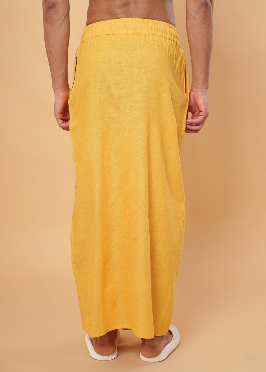 Mustard Floral Printed Kurta