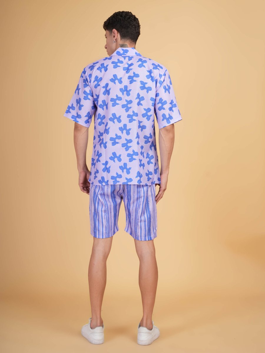 Indigo Bloom Shirt&Short Set