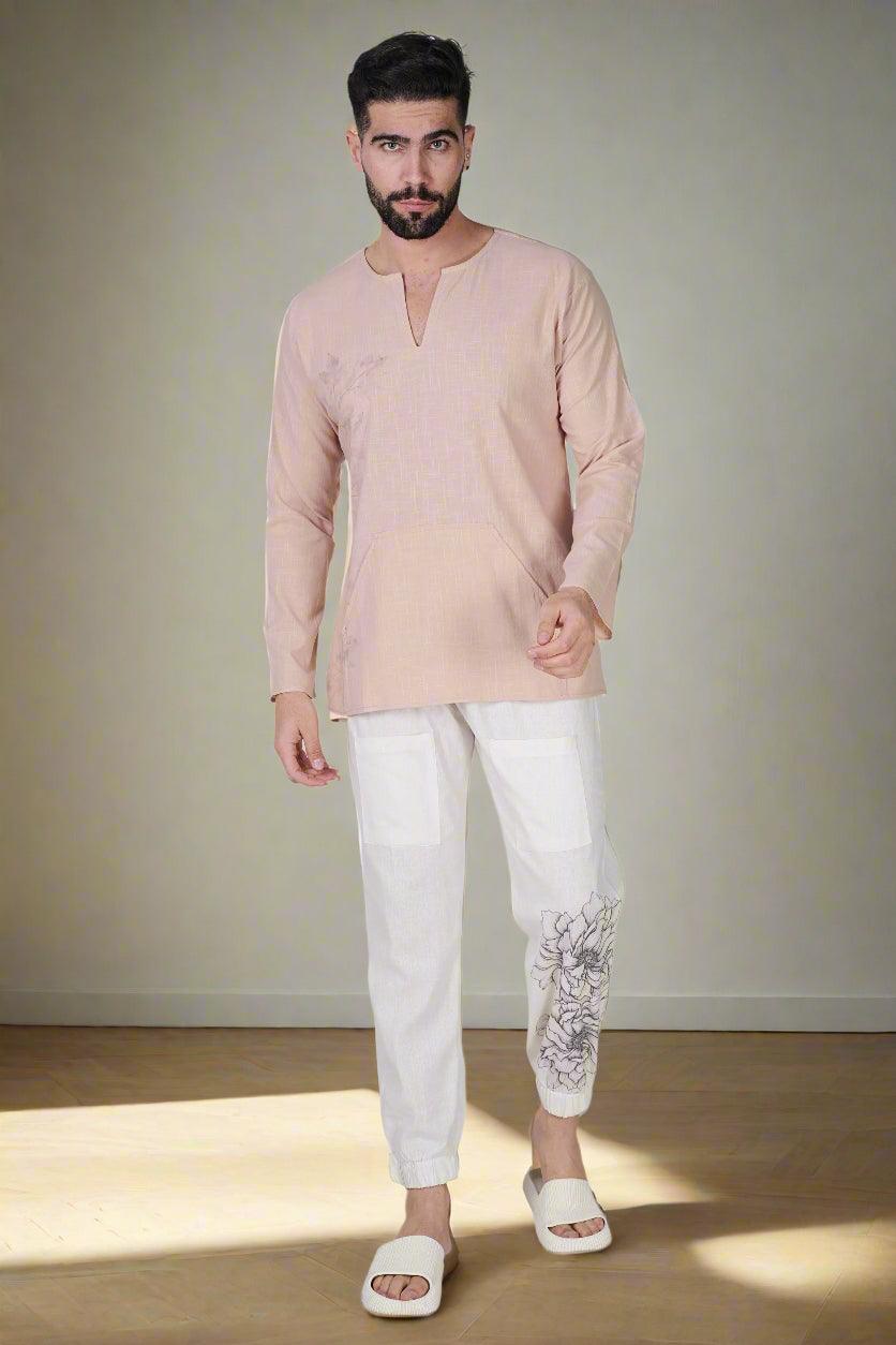Ivory Bloom floral printed Jogger - Nirmal Online
