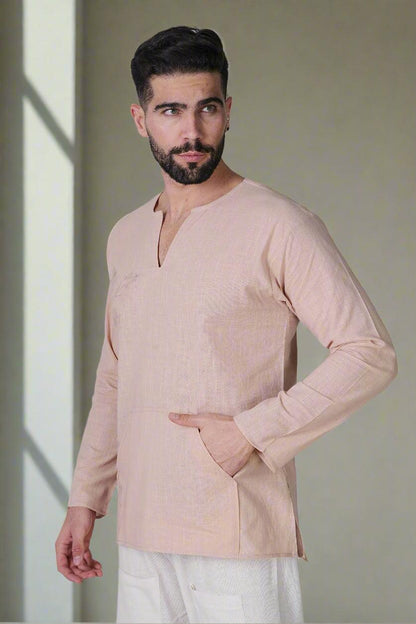 Blush Bloom Ensemble Kurta - Nirmal Online