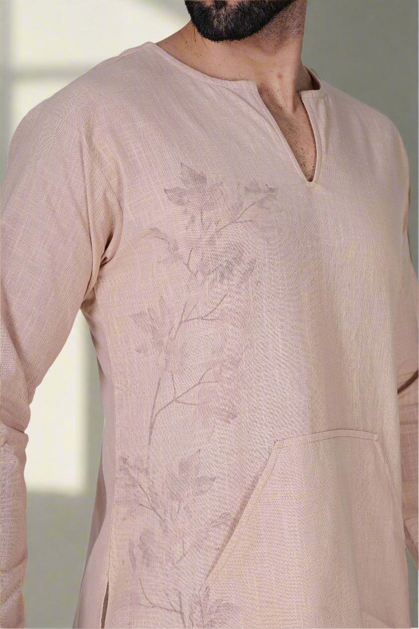 Blush Bloom Ensemble Kurta - Nirmal Online