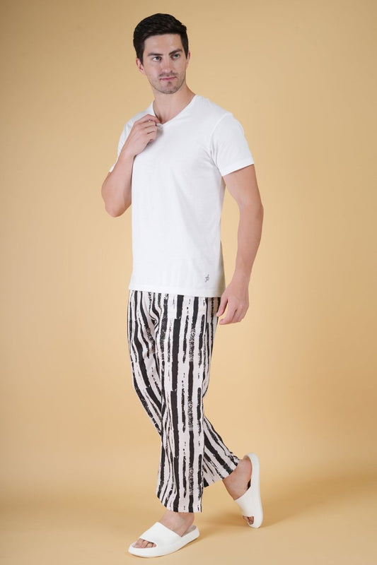 Black & White Brush Stripe Pajama