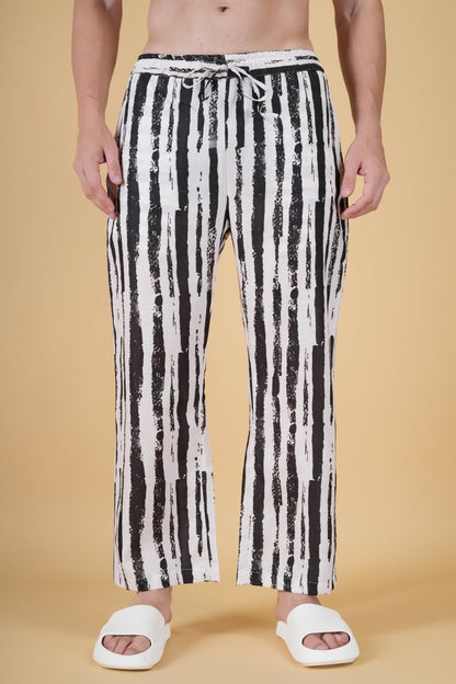 Black & White Brush Stripe Pajama