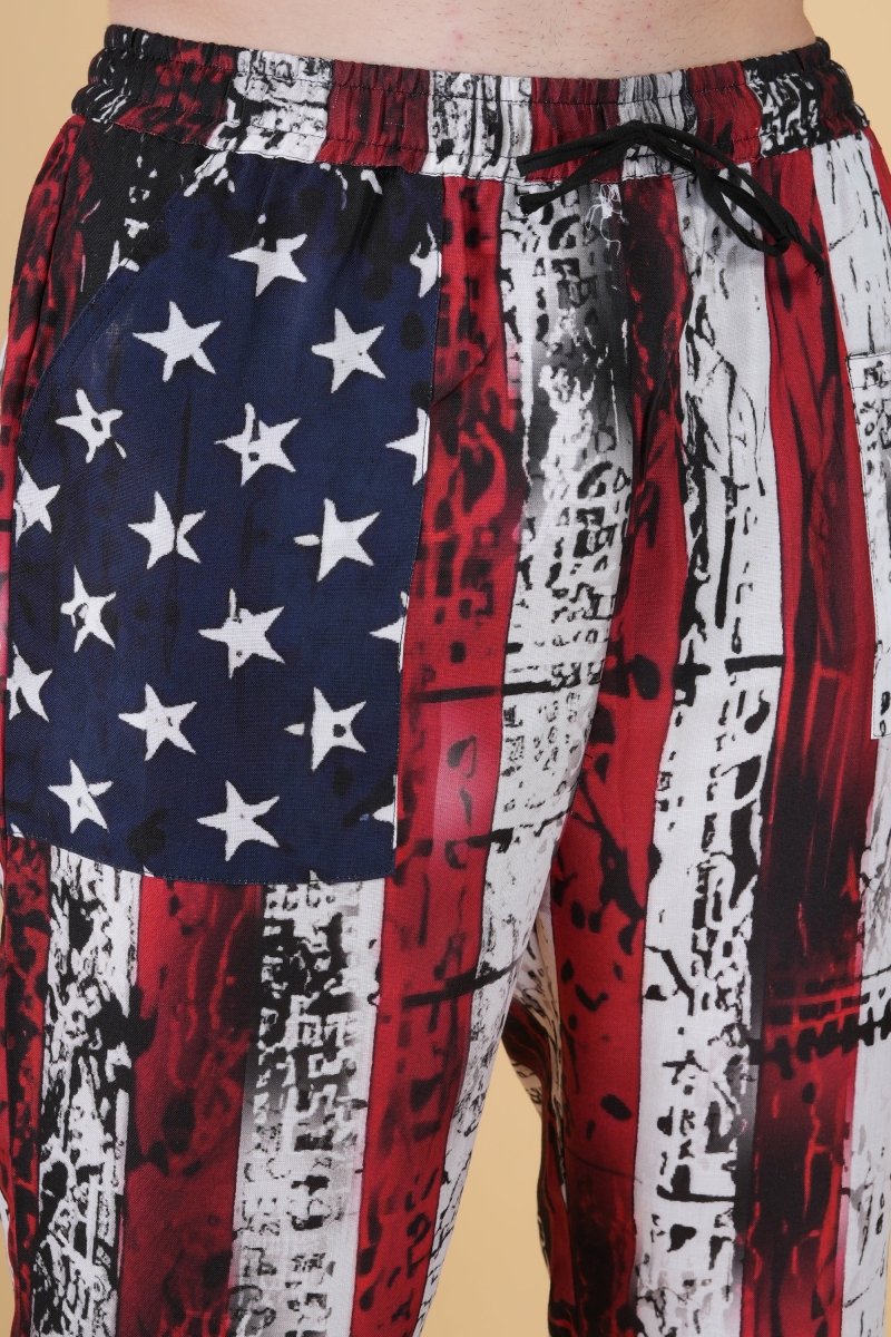 Star And Stripe Printe Pajama