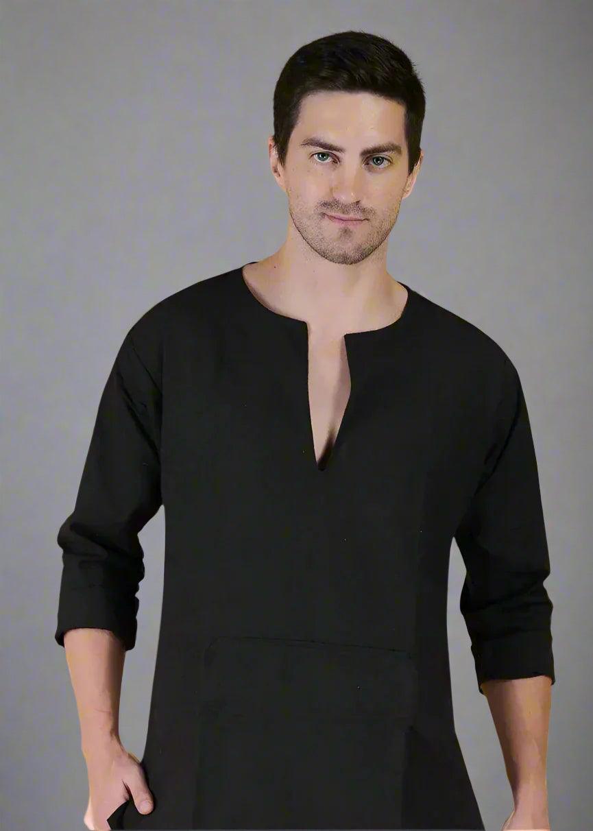 Plain Body fit Cotton Kurta - Nirmal Online