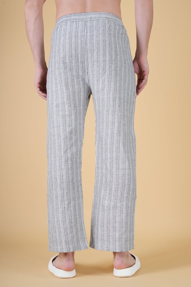 Men Grey Stripe Pajama