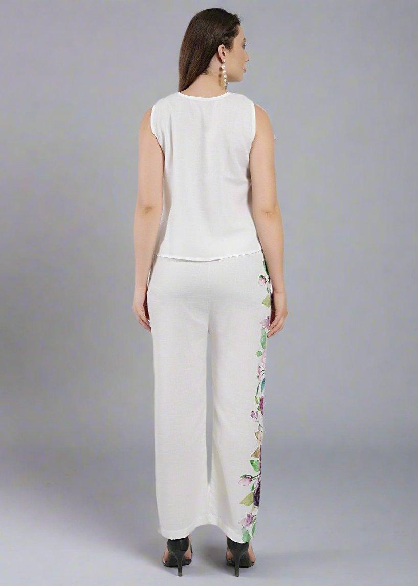 Elastic Waist Poly Linen Trousers For Effortless Style - Nirmal Online