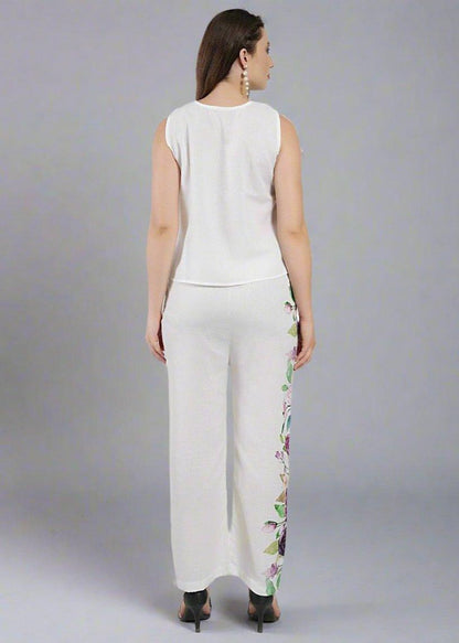 Elastic Waist Poly Linen Trousers For Effortless Style - Nirmal Online