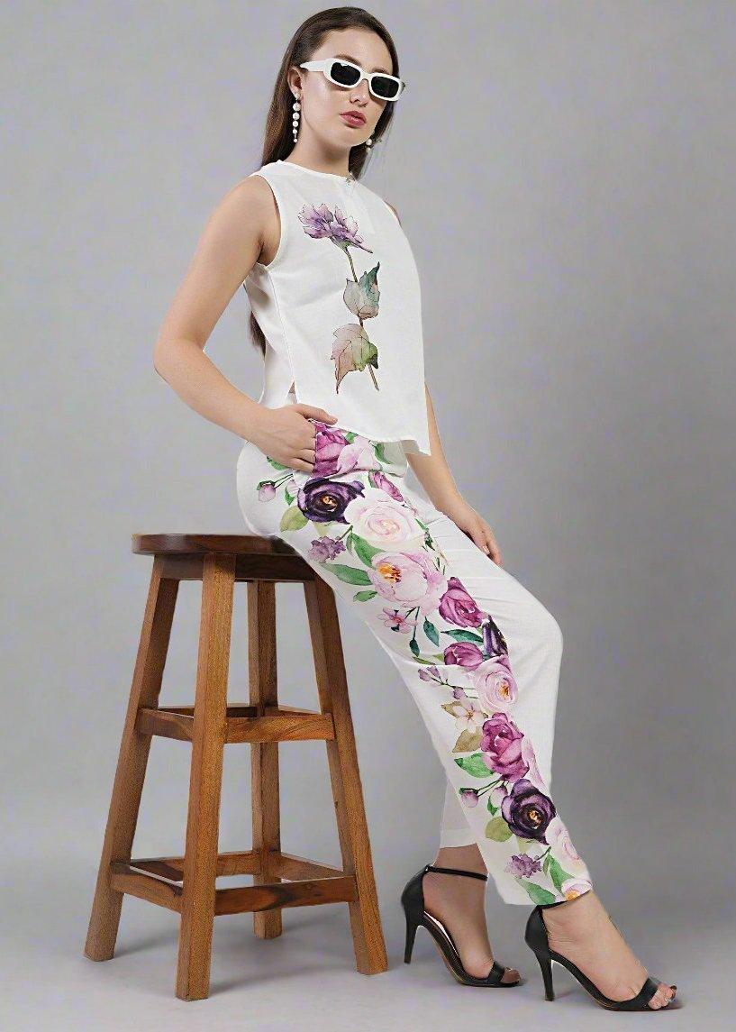 Elastic Waist Poly Linen Trousers For Effortless Style - Nirmal Online