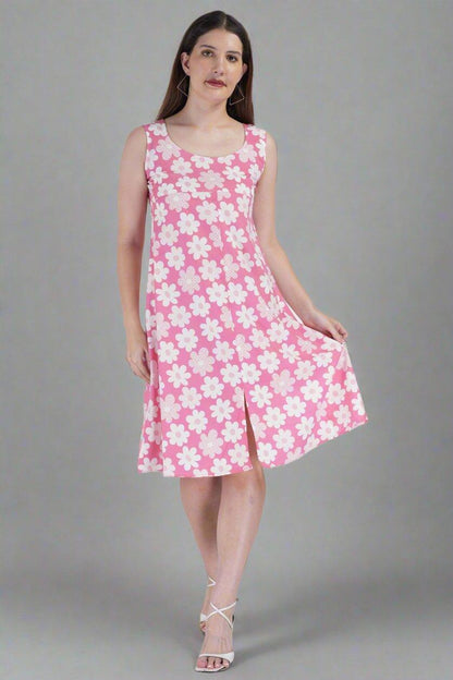 Blossom Charm Sleeveless Dress - Nirmal Online