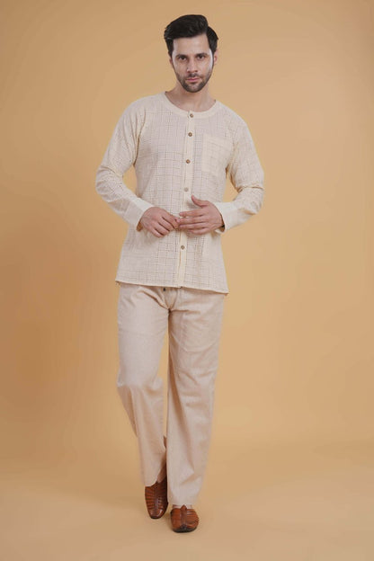 Cream Hakoba Cotton Shirt
