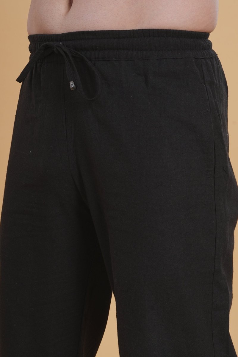 Black Cotton Pajama - Nirmal Online