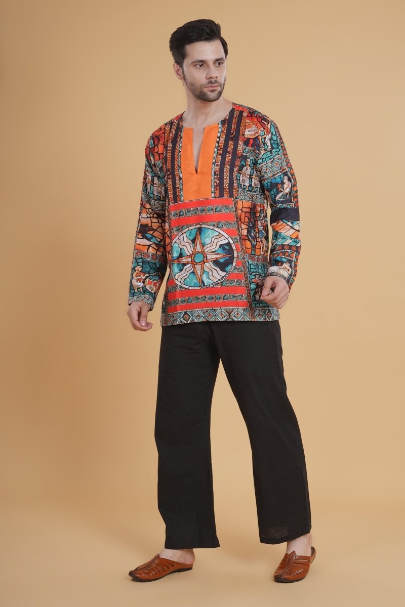 Boho Tribal Vibe Classic Black Relax Fit Pajama
