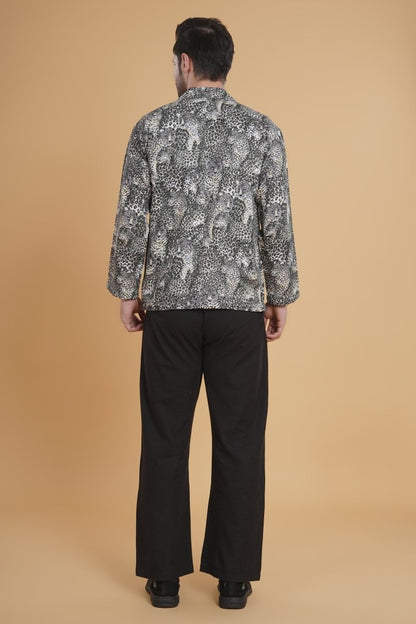 Nocturne Leopard Blazer - Nirmal Online