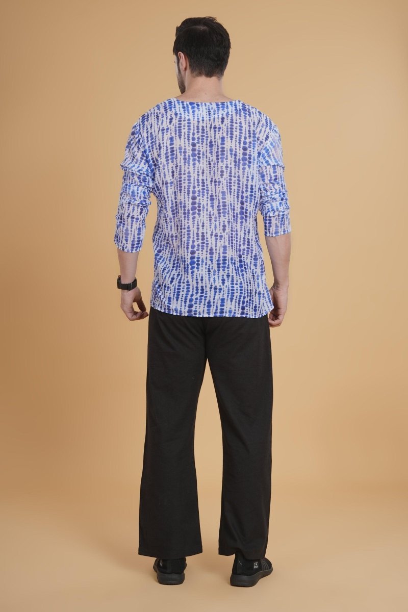 Indigo Shibori Comfort  Cotton Kurta