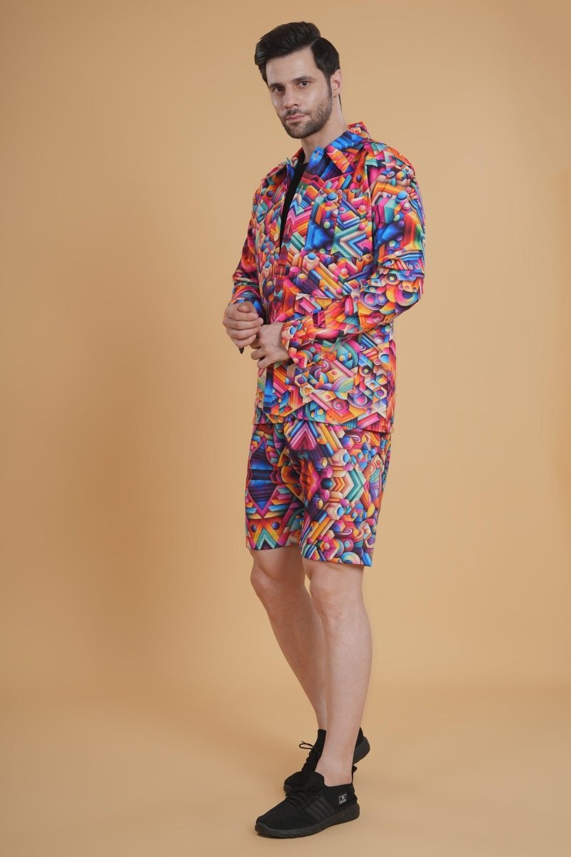 Multicolor Infinity Cube  Blazer