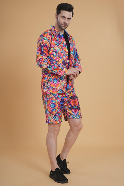 Multicolor Infinity Cube  Blazer