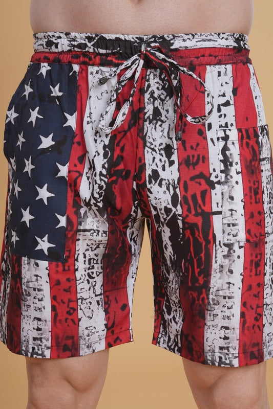 Star & Stripe printed Short