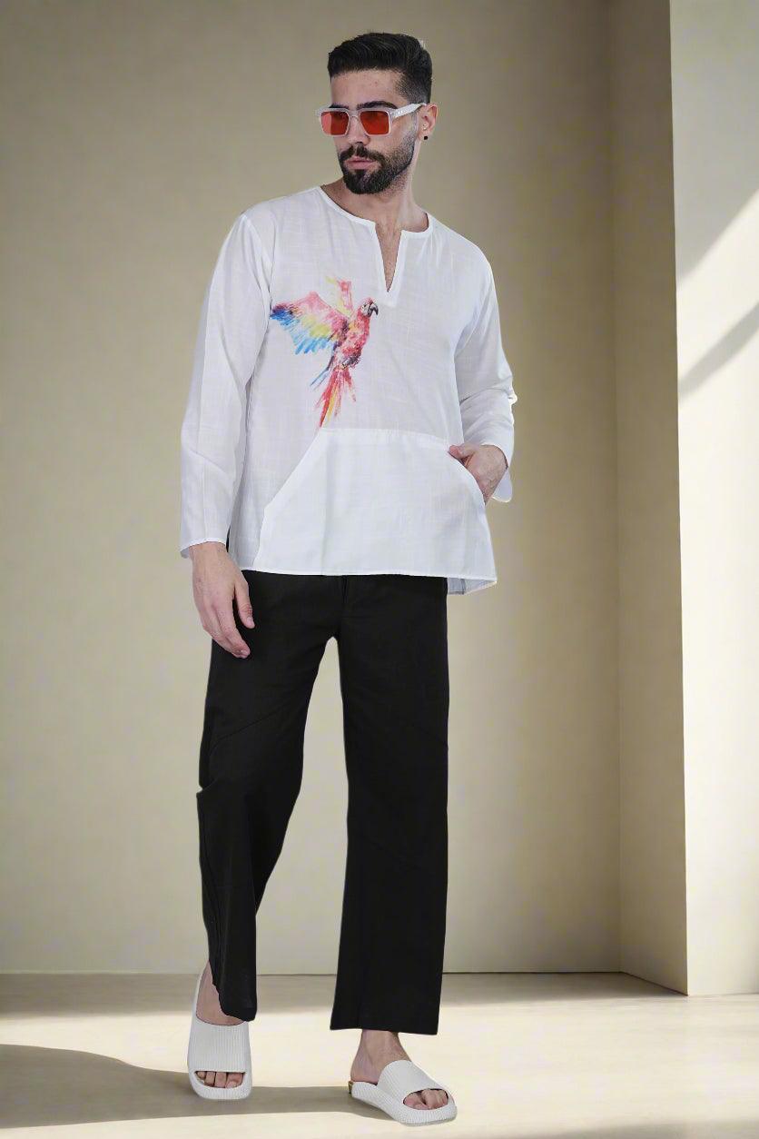 Parrot Harmony Kurta - Nirmal Online