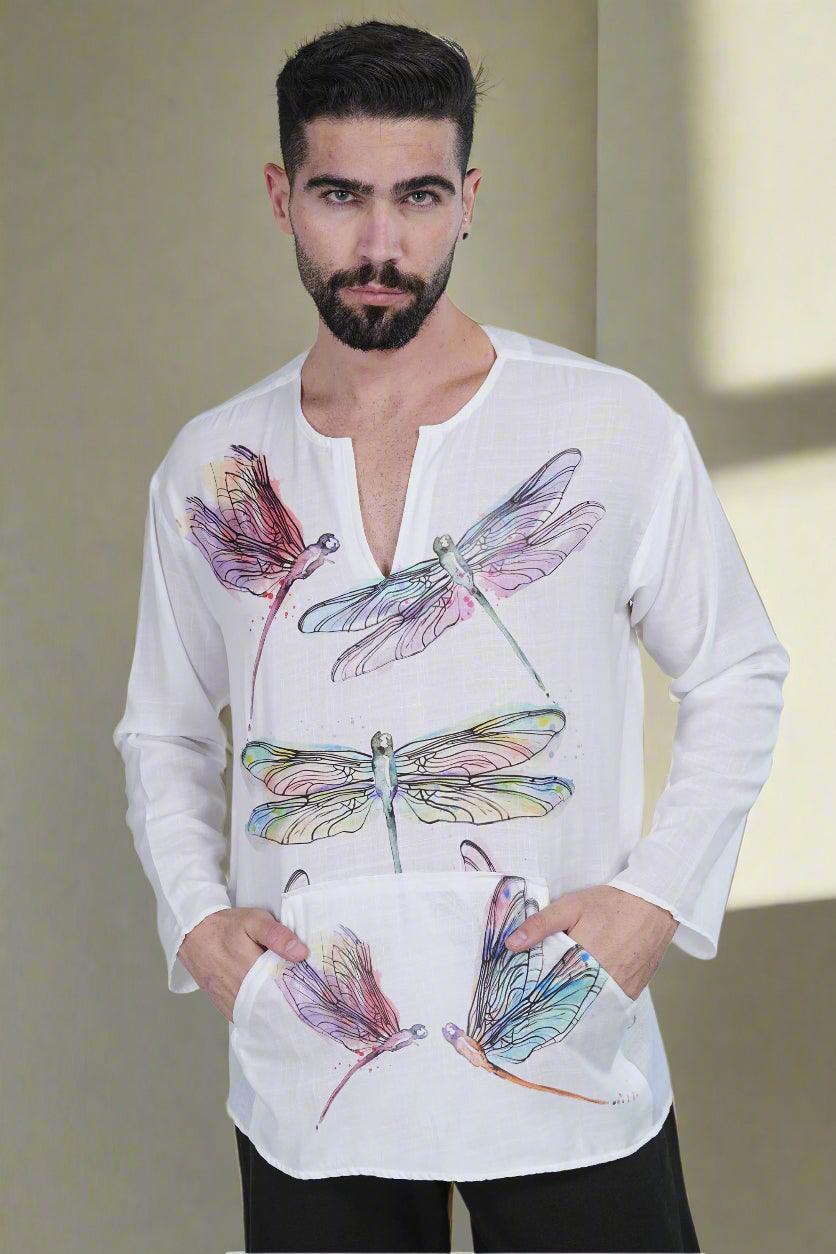 Dragonfly Dream Kurta - Nirmal Online