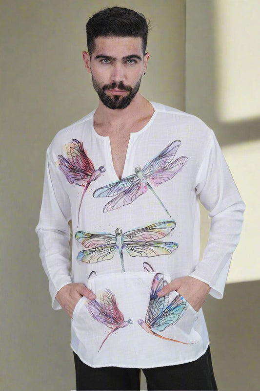 Dragonfly Dream Kurta - Nirmal Online