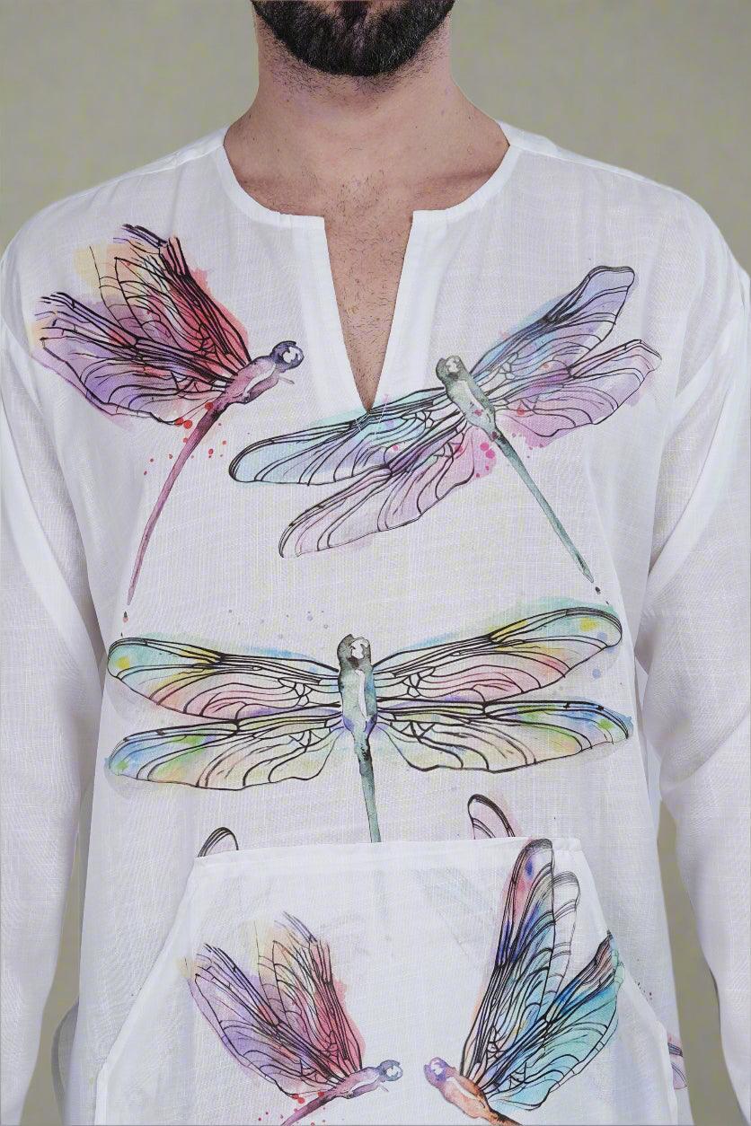 Dragonfly Dream Kurta - Nirmal Online