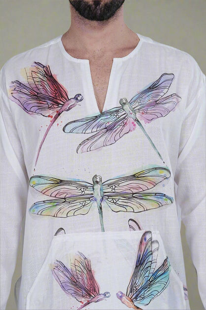 Dragonfly Dream Kurta - Nirmal Online