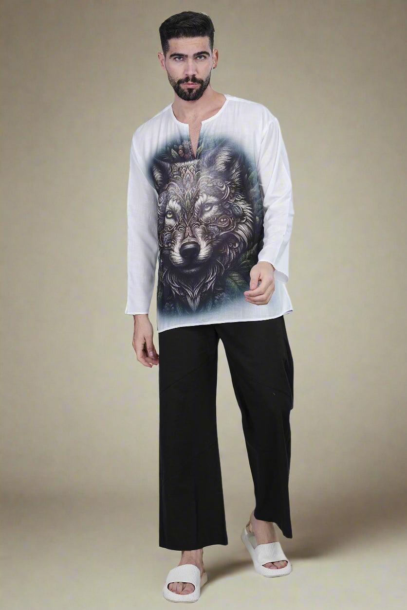 Wolf Harmony Kurta - Nirmal Online