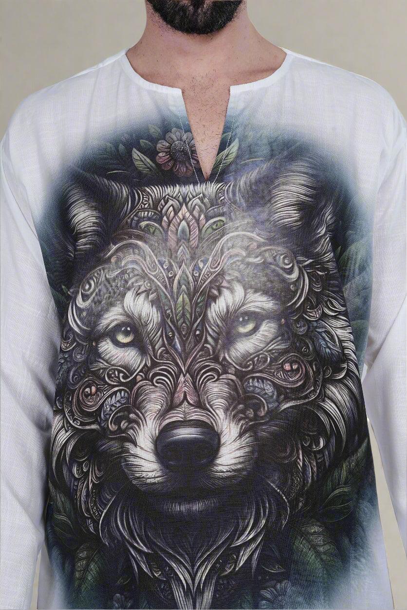 Wolf Harmony Kurta - Nirmal Online