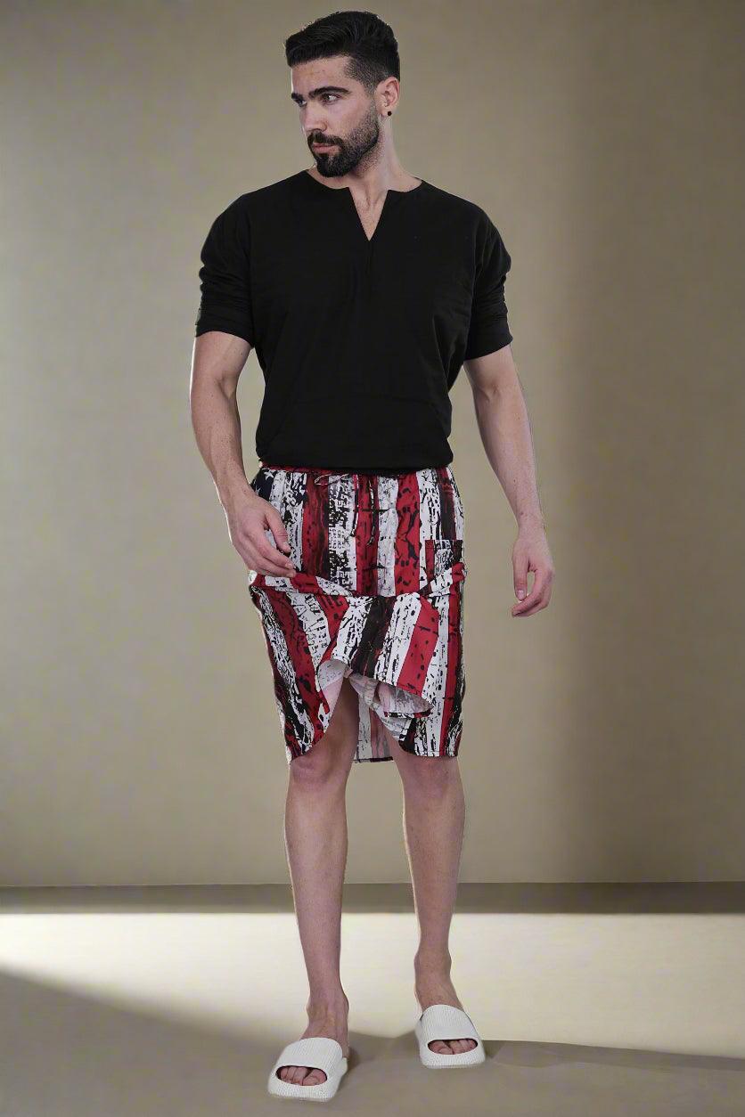 Stars & Stripes Printed PajamaLungi - Nirmal Online