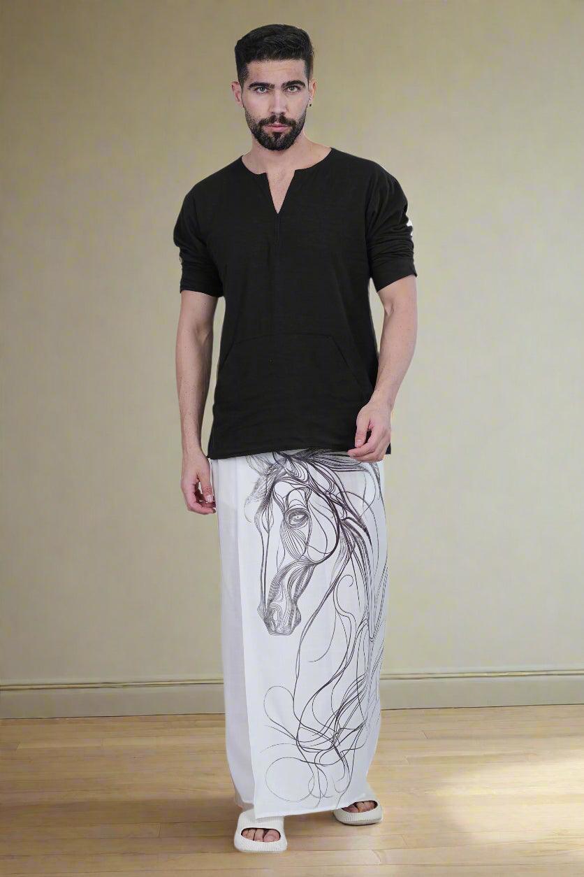 Horse Digital Print PajamaLungi - Nirmal Online