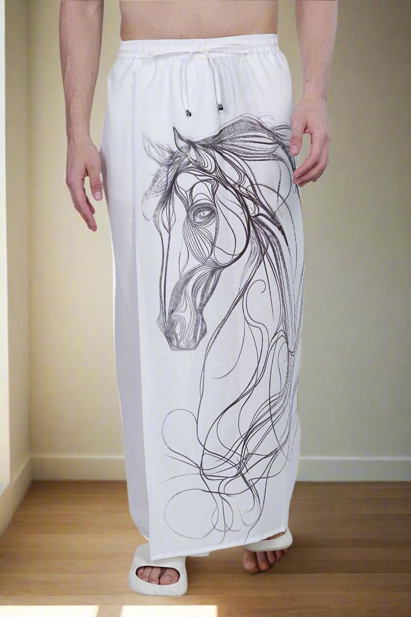 Horse Digital Print PajamaLungi - Nirmal Online