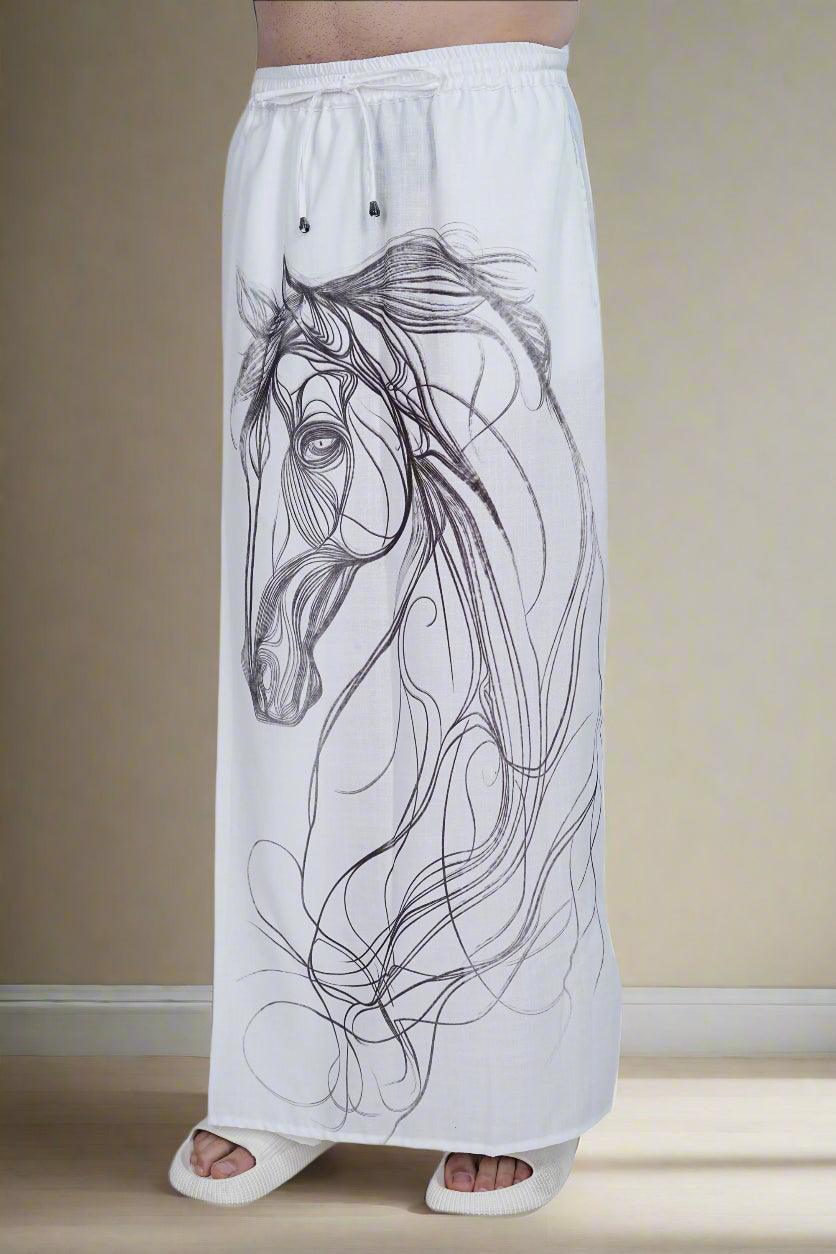Horse Digital Print PajamaLungi - Nirmal Online