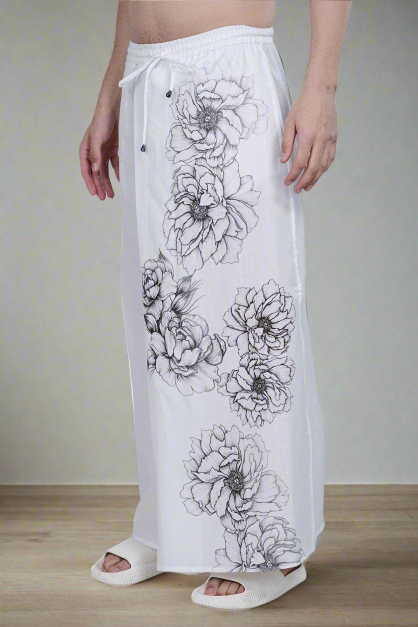Floral Digital Printed PajamaLungi - Nirmal Online