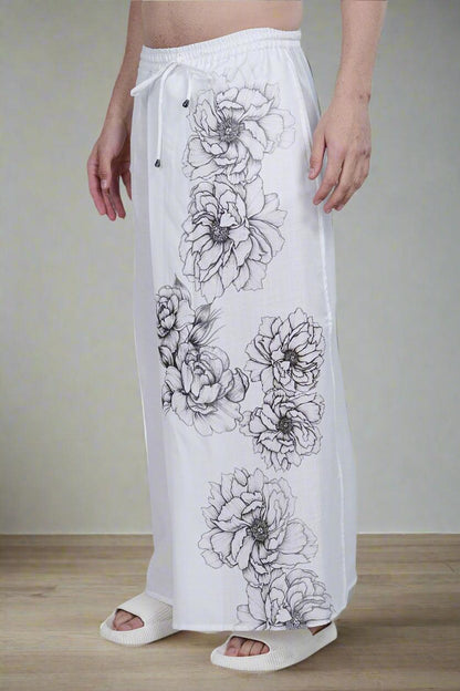 Floral Digital Printed PajamaLungi - Nirmal Online