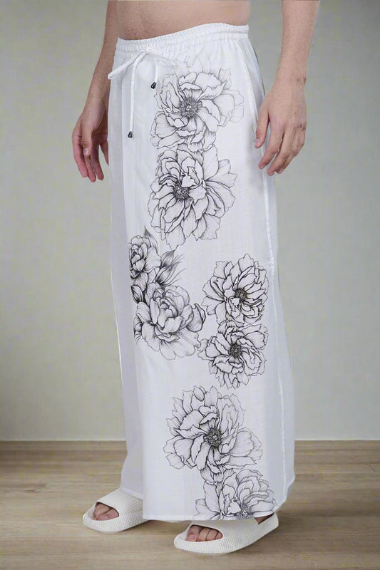 Floral Digital Printed PajamaLungi - Nirmal Online