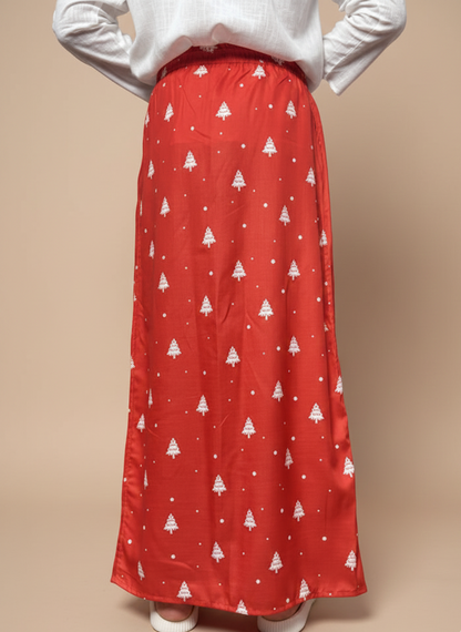 Men Red Christmas-Tree Paten Pajmalungi