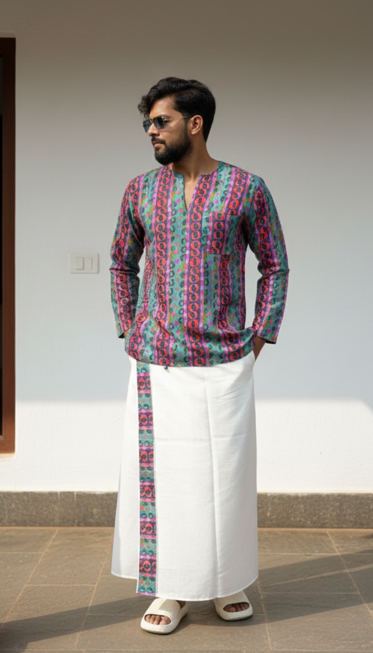 Men Vertical Multicolor Pattern – Full Sleeve