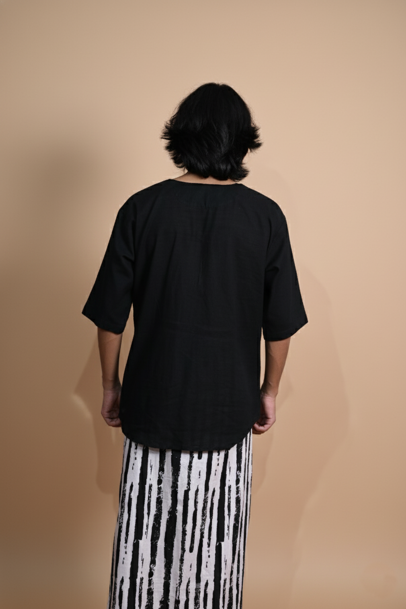 Black & White Brush Stripe  Pajamalungi