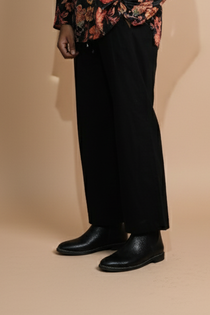 Black Cotton Pajama For Men