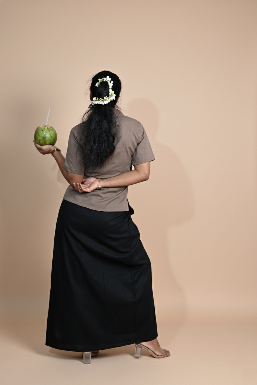 Women Solid Fade Coffee Halfsleeve Kurti