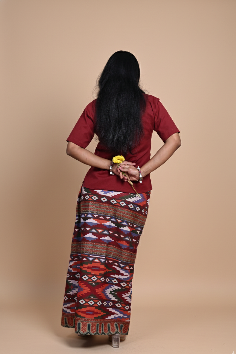 Women Maroon Color Cotton Kurta